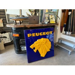 Stort Originalt Peugeot Lysskilt Fra 1970'erne