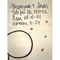 Original vintage plakat - Caf� Anna, Aarhus - Bo Bendixen 1981
