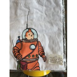 Tintin Vintage Pakke - T-shirt, Spillekort, Raket vedh�ng og 3 figurer