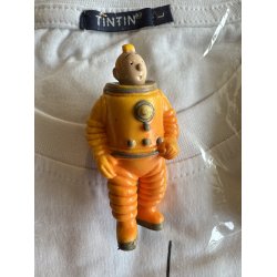Tintin Vintage Pakke - T-shirt, Spillekort, Raket vedh�ng og 3 figurer