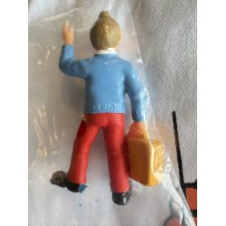 Tintin Vintage Pakke - T-shirt, Spillekort, Raket vedh�ng og 3 figurer