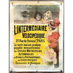 Original Vintage Plakat - L�Interm�diaire V�locip�dique - �. Clouet � Ca. 1890�erne