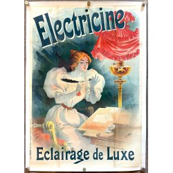 Original Vintage Plakat - �lectricit� � �clairage De Luxe - 1895