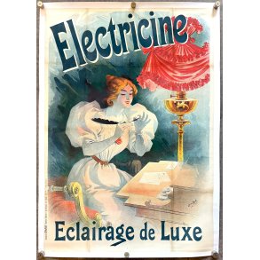 Original Vintage Plakat - �lectricit� � �clairage De Luxe - 1895