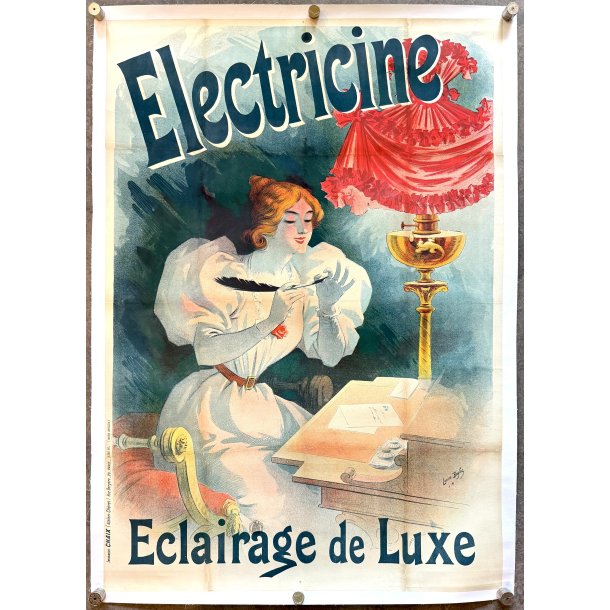 Original Vintage Plakat - �lectricit� � �clairage De Luxe - 1895