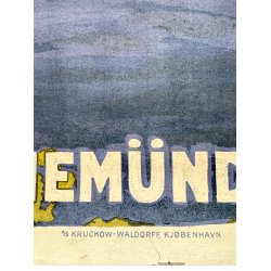Original Vintage Plakat - Norden Via Warnem�nde-Gjedser - Aage Lund Ca. 1920'erne