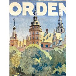 Original Vintage Plakat - Norden Via Warnem�nde-Gjedser - Aage Lund Ca. 1920'erne