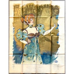 Original Vintage Plakat - Feuillantine Liqueur - Albert Guillaume Ca. 1900