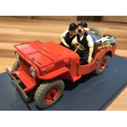 Tintin Bil #6 - Rd Jeep Willys med Dupond og Dupont