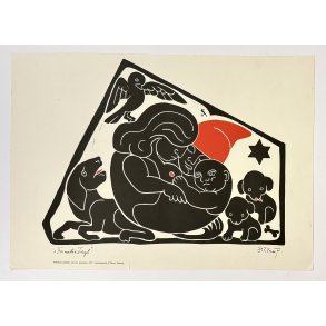 Original Vintage Plakat - Familie Idyl - Henry Heerup 1972