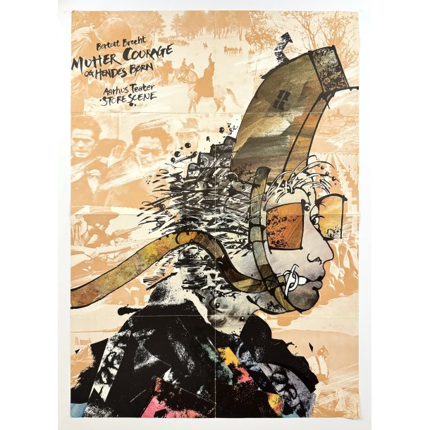 Original Vintage Plakat - Mutter Courage Og Hendes B�rn - Aarhus Teater 1983