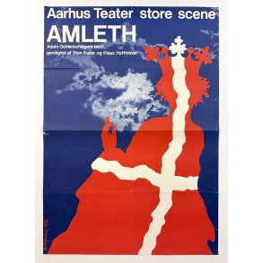 Original Vintage Plakat - Amleth  Aarhus Teater 1979/1980
