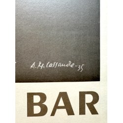 Original Vintage Plakat - Willi�s Wine Bar Paris - A. M. Cassandre - First Edition 1984