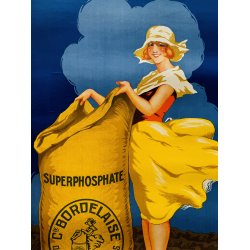 Original Plakat - Cie Bordelaise, Des Produits Chimiques, Superphosphates 