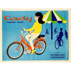 Original Plakat - Cady, Tourne Rond... Motobcane 1967