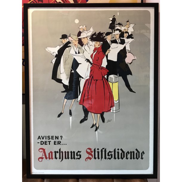 Original Plakat Aarhuus Stiftstidende