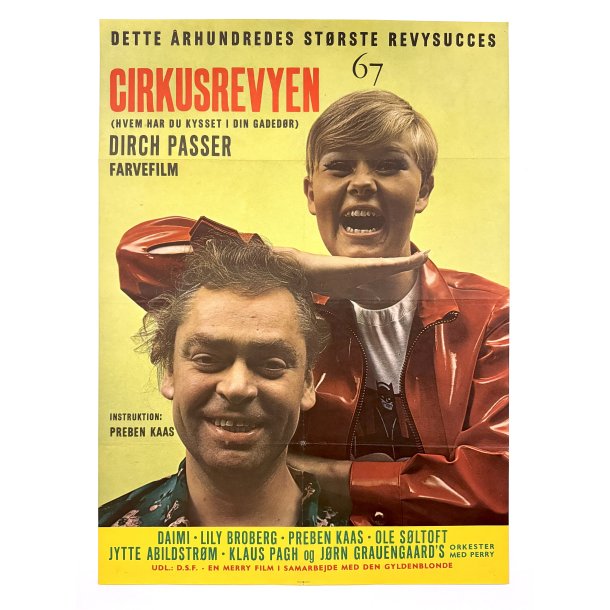 Original Filmplakat - Cirkusrevyen 67 - Dirch Passer &amp; Daimi - 1967