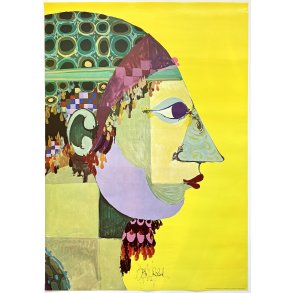 Original Vintage Plakat - Portrait Of Scheherazade (1001 Nat) - Bj�rn Wiinblad 1971