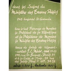 Original Plakat - Bal Des Points Et Chausses 1957