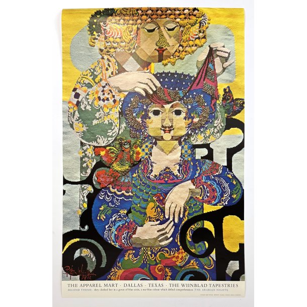 Original Vintage Plakat ��The Wiinblad Tapestries � Tusind Og �n Nat�� Bj�rn Wiinblad � 1972
