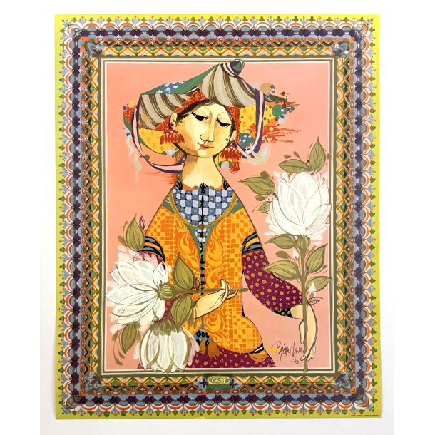 Original Vintage Plakat - Lady Of The East / �st - Bj�rn Wiinblad 1970