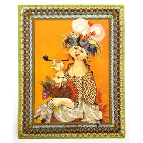 Original Vintage Plakat - Lady Of The West / Vest - Bj�rn Wiinblad 1970