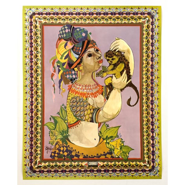 Original Vintage Plakat - Lady Of The South / Syd - Bj�rn Wiinblad 1970
