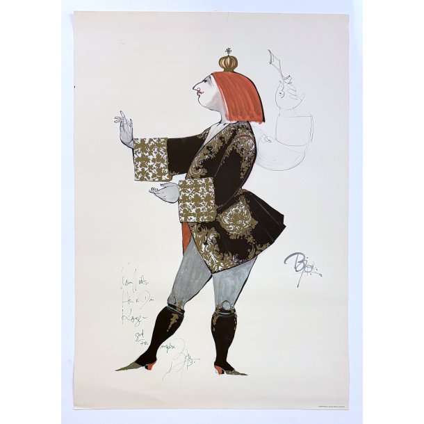 Original Vintage Plakat - Kongen fra H.C. Andersens Svinedrengen - Bj�rn Wiinblad 