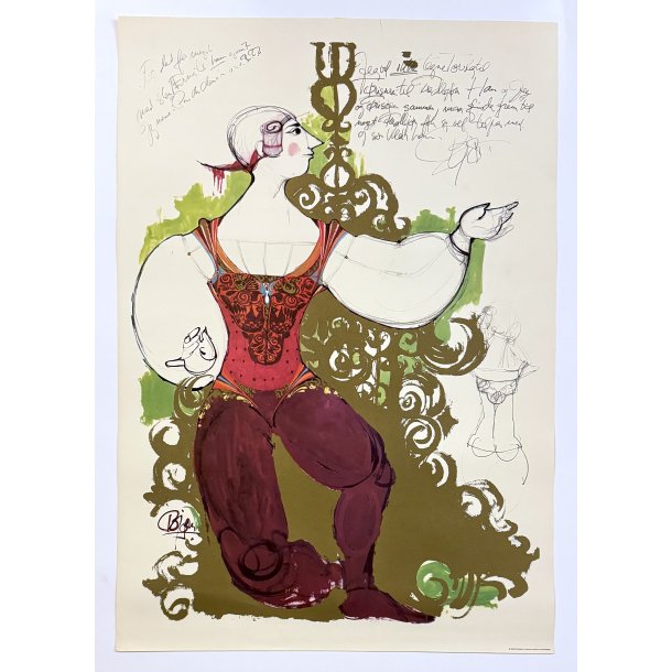 Original Vintage Plakat - Prinsen fra H.C. Andersens Svinedrengen - Bj�rn Wiinblad