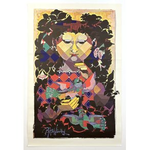 Original Vintage Plakat ��Forl�g Til Gobelin� Bj�rn Wiinblad � ca. 1970'erne
