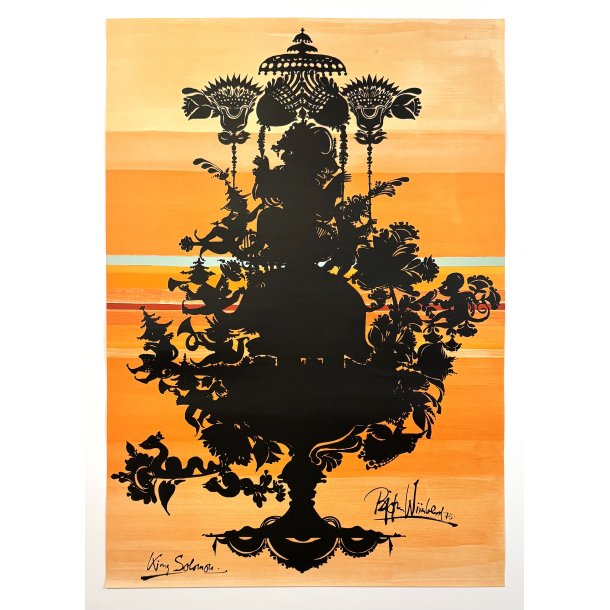 Original Vintage Plakat - King Solomon (Orange) - Bj�rn Wiinblad1975