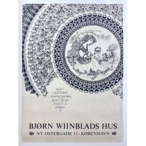 Original Vintage Plakat - Bj�rn Wiinblads Hus - Boligtekstiler 1970�erne