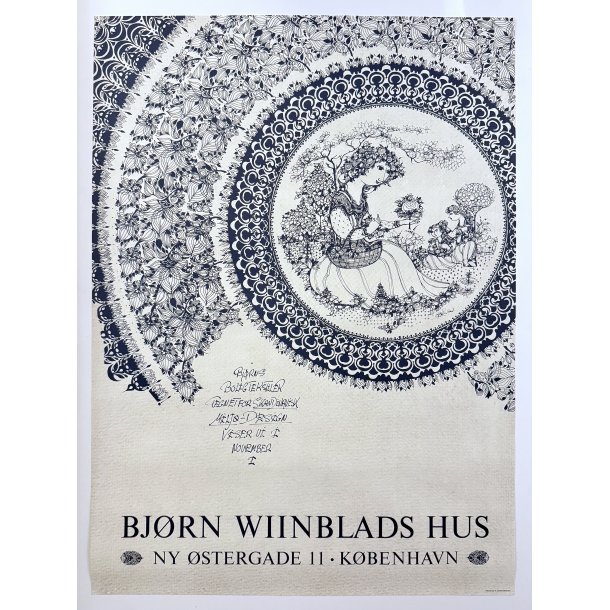 Original Vintage Plakat - Bj�rn Wiinblads Hus - Boligtekstiler 1970�erne