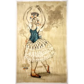 Original Vintage Plakat - Den Kongelige Ballet USA-turn� - Bj�rn Wiinblad 1957