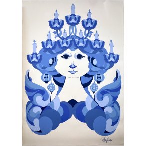 Original Vintage Plakat - Lucia - Bj�rn Wiinblad Ca. 1970