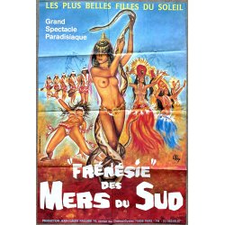 Original Vintage Plakat ��Fr�n�sie Des Mers Du Sud�� Okley � Ca. 1970