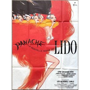 Original Vintage Plakat ��Panache � La Nouvelle Revue Du Lido�� Ren� Gruau � 1985