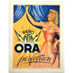 Original vintage plakat � Radio ORA Perfection � Jean Arestein � ca. 1950