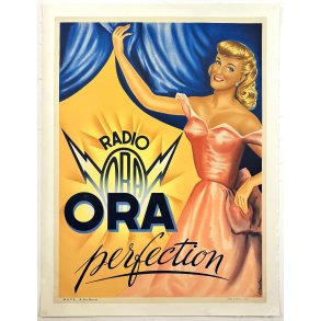 Original vintage plakat � Radio ORA Perfection � Jean Arestein � ca. 1950