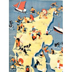 Original vintage plakat � Danmark � Havets land � Sven Henriksen � ca. 1930
