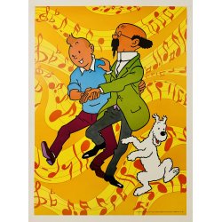 Original Plakat - Tintin, Terry Og Tournesol Danser 1970