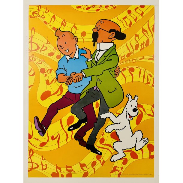 Original Plakat - Tintin, Terry Og Tournesol Danser 1970