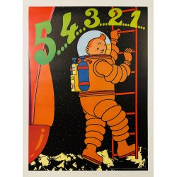 Original Plakat - 5...4...3...2...1... Tintin P Mnen 1970
