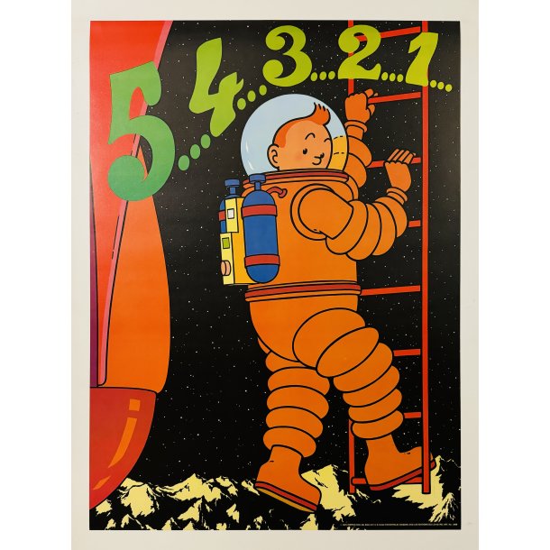 Original Plakat - 5...4...3...2...1... Tintin P Mnen 1970