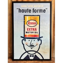 Original Vintage Plakat - Esso Extra Motor Oil - Van Severen 1959