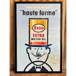 Original Vintage Plakat - Esso Extra Motor Oil - Van Severen 1959