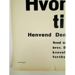 Original Plakat - Hvorfor Betale Tiende Til Snudebillen