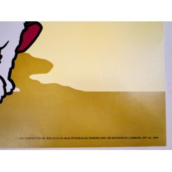 Original Plakat - Tintin, Terry Og Haddock i rkenen 1970