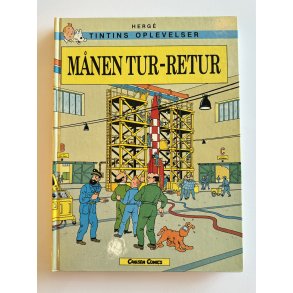 Tintin - M�nen Tur-Retur - Dansk 1. Udgave, 1. Oplag 1988 Tur-Retur