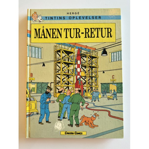 Tintin - M�nen Tur-Retur - Dansk 1. Udgave, 1. Oplag 1988 Tur-Retur